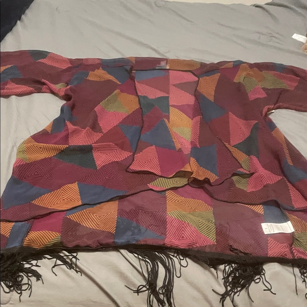 Colorful Geometric Patterned Kimono